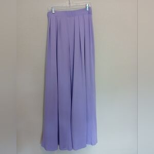 Swank A Posh Lilac Purple Pleated Wide Leg Pants Size L/XL
